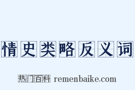 情史类略反义词是什么意思的图片